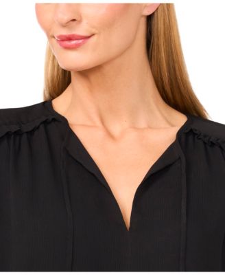 Women's Long Sleeve Ruffle Detail Top