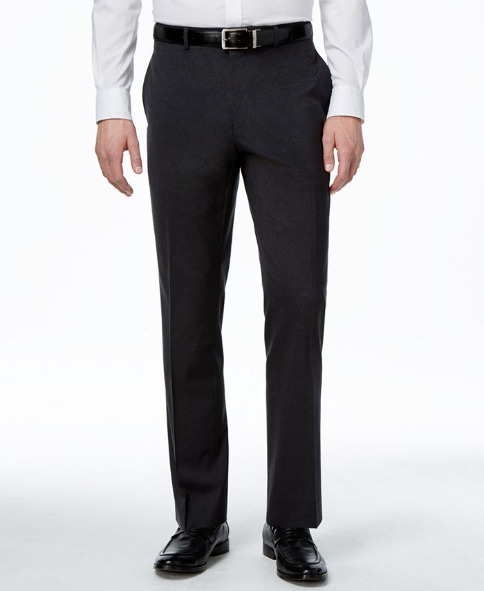 Alfani Men's Traveler Solid Classic-Fit Pants, Created for Macy's - Macy's