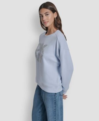 Women's Rhinestone Crew Neck Sweatshirt