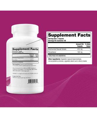 OvaNAD+ Egg Quality Support, Nicotinamide Riboside (NR) & Pterostilbene Supplement, Supports Cellular Energy, Ovarian Function & Reproductive Health, 90-Day Supply