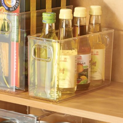 Pantry Storage Bin with Handles - Clear - Made in USA