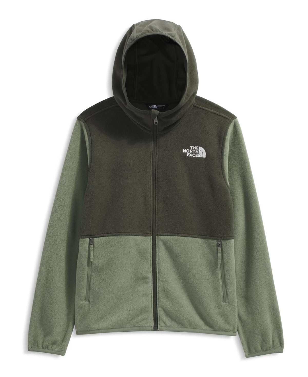 The North Face Big Boys Glacier Full Zip Hoodie In Green