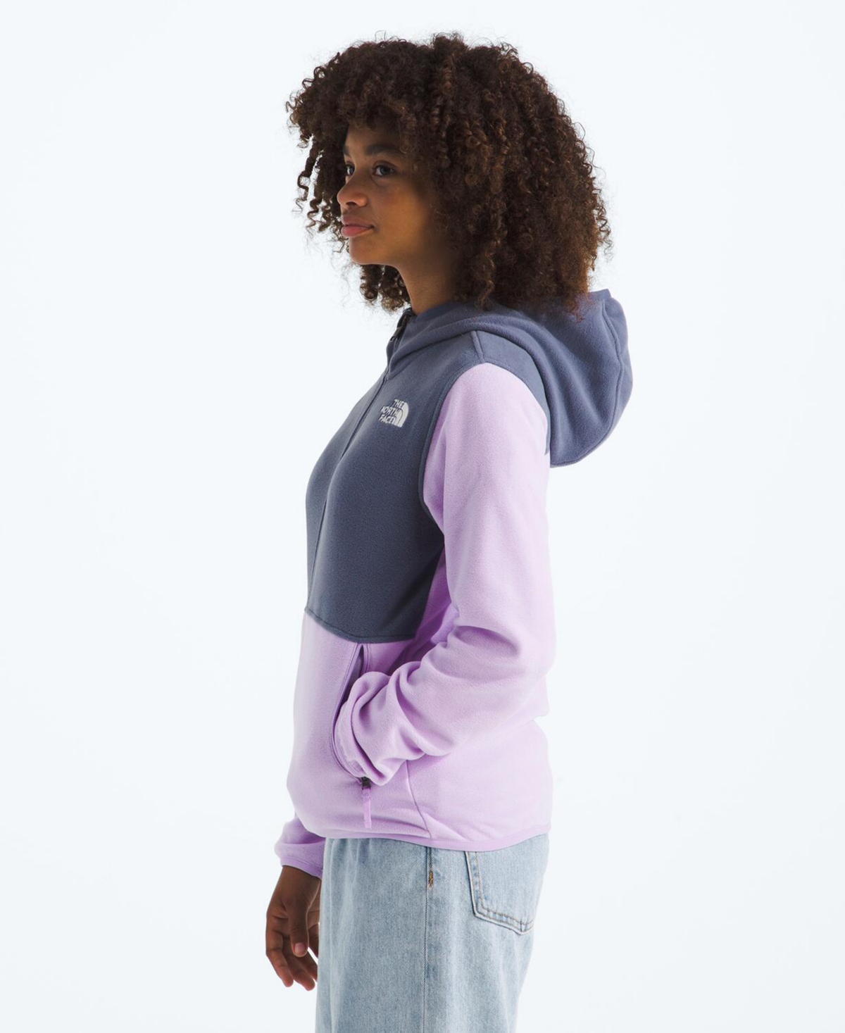 The North Face Big Girls Lightweight Glacier Full Zip Hoodie In Blue