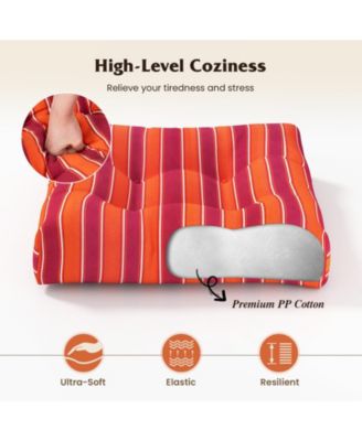 Set of 4 21'' x 21'' Chair Seat Cushion Pads Patio