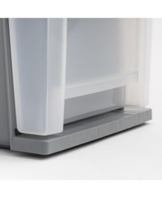 6.5 Quart Gray Stackable Drawer, 5 Pack