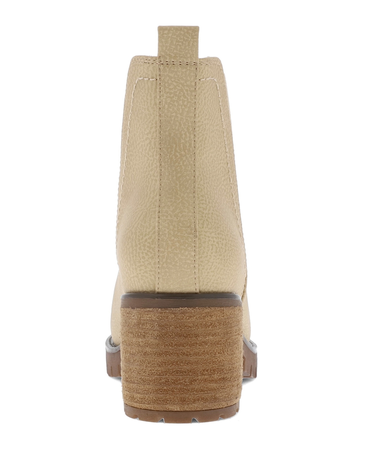 Mia Jody Ribbed Lug Sole Chelsea Boot In Neutral