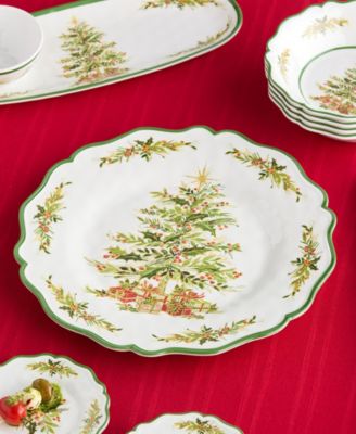 Holly Tree Melamine 2-Pc. Serving Platters