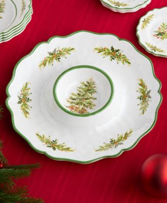 Holly Tree Melamine 2-Pc. Appetizer Set