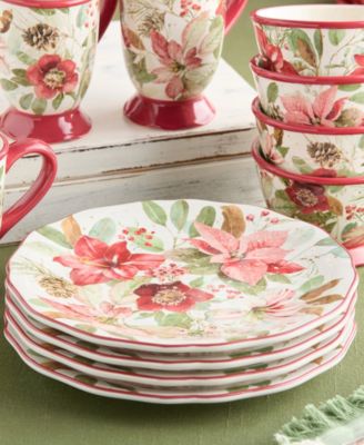 Winter Blooms Dinner Plates, Set of 4