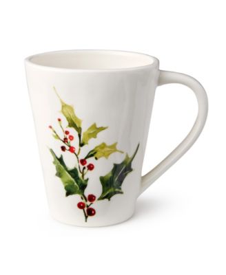 Holly Vines Mugs, Set of 4
