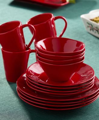 Berry Red Christmas 16-Pc. Dinnerware Set, Service for 4