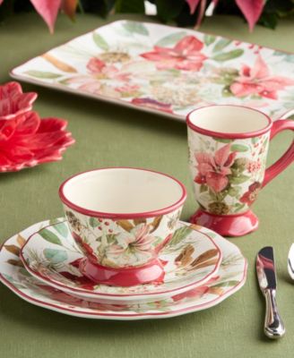 Winter Blooms 16-Pc. Dinnerware Set, Service for 4