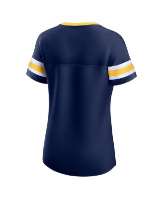 Women's Navy Cal Bears Iconic Athena Lace-Up T-Shirt