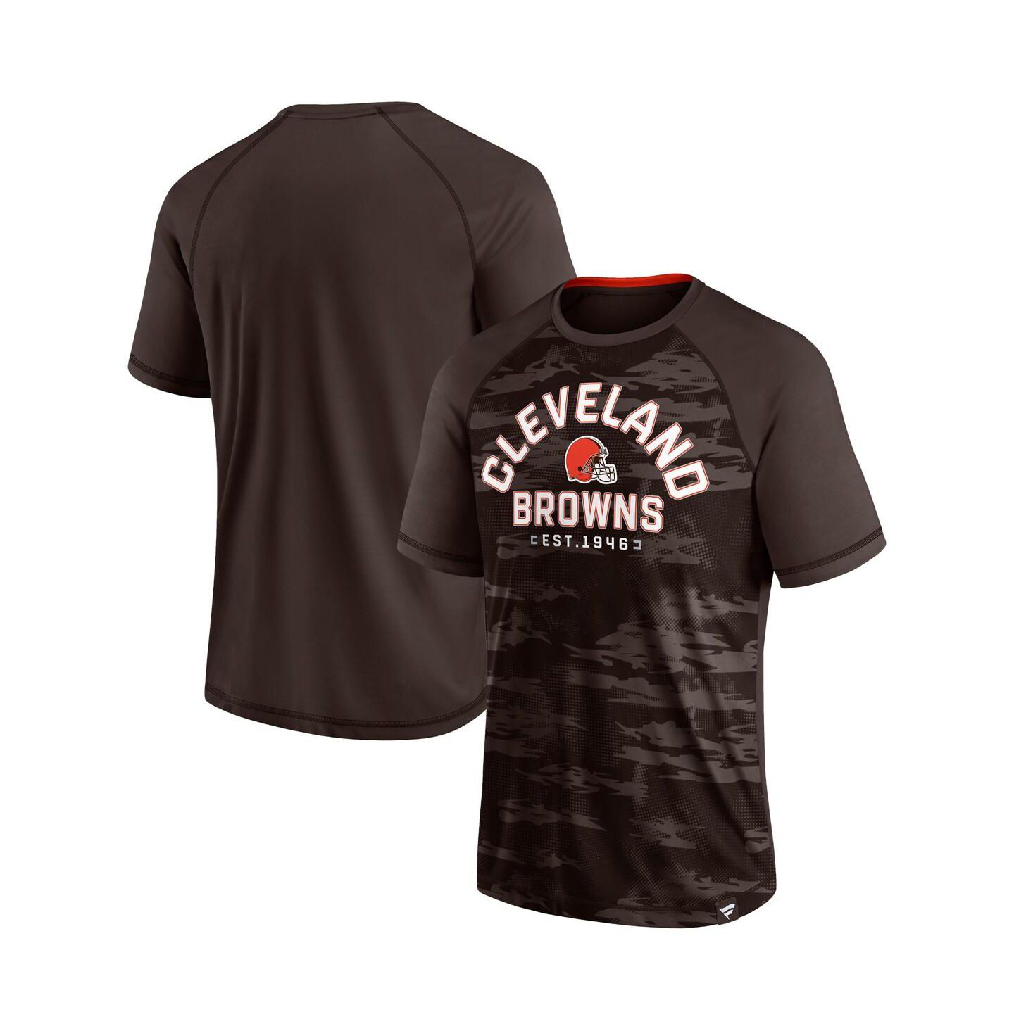 Мужская футболка Fanatics Brown Cleveland Browns Hail Mary Raglan — фото 1
