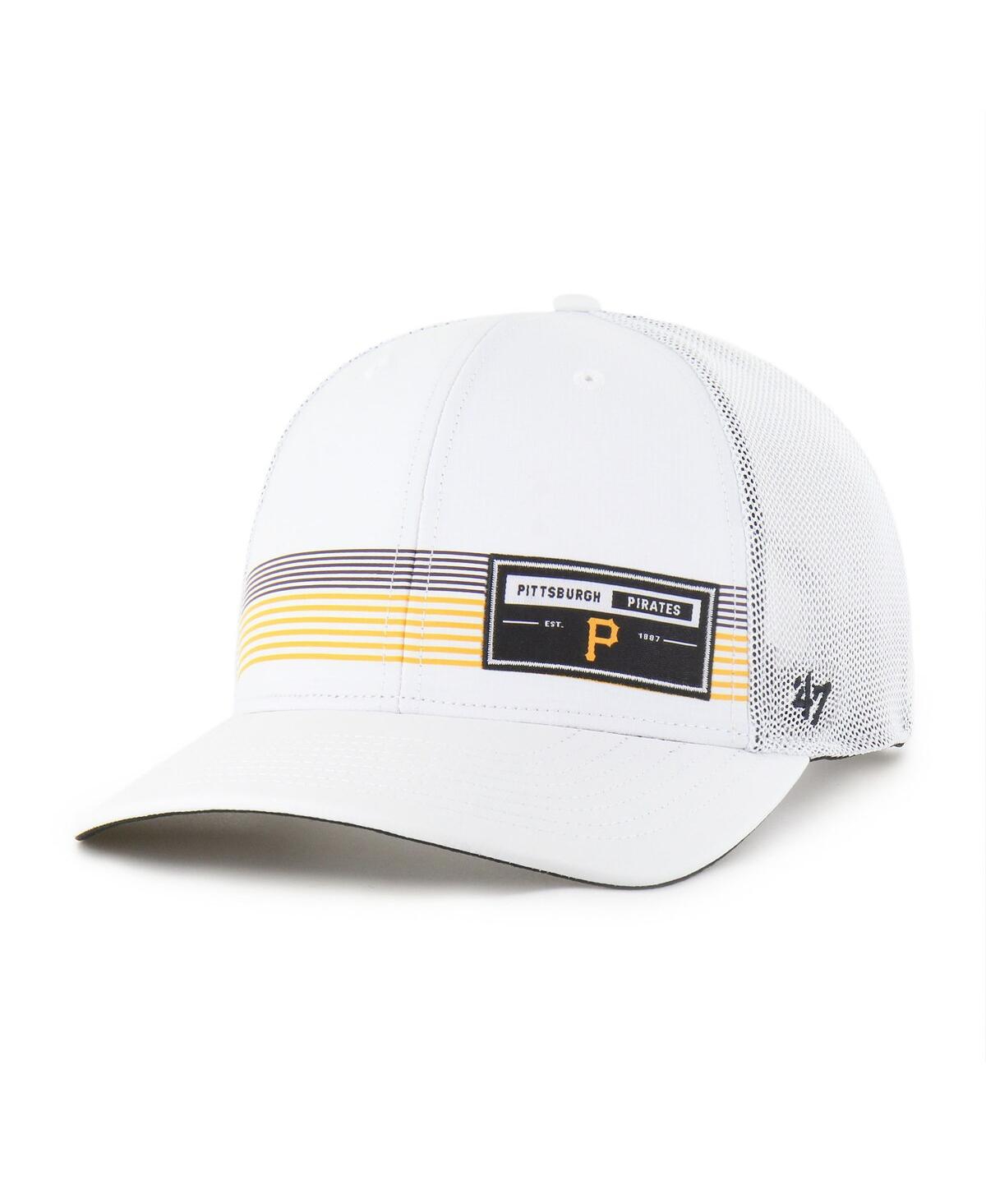 47 Brand Men's White Pittsburgh Pirates Rangefinder Brrr Trucker Adjustable Hat In White