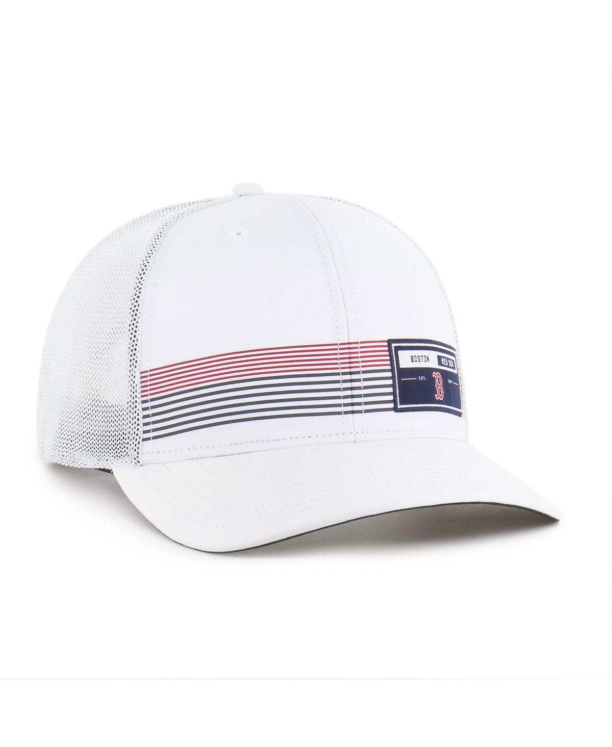 47 Brand Men's White Boston Red Sox Rangefinder Brrr Trucker Adjustable Hat In White