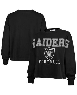 '47 Brand - Women's Black Las Vegas Raiders Outreach City Oversized Long Sleeve T-Shirt