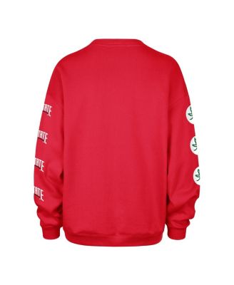 Women's Scarlet Ohio State Buckeyes Go Big Oversized Pullover Sweatshirt