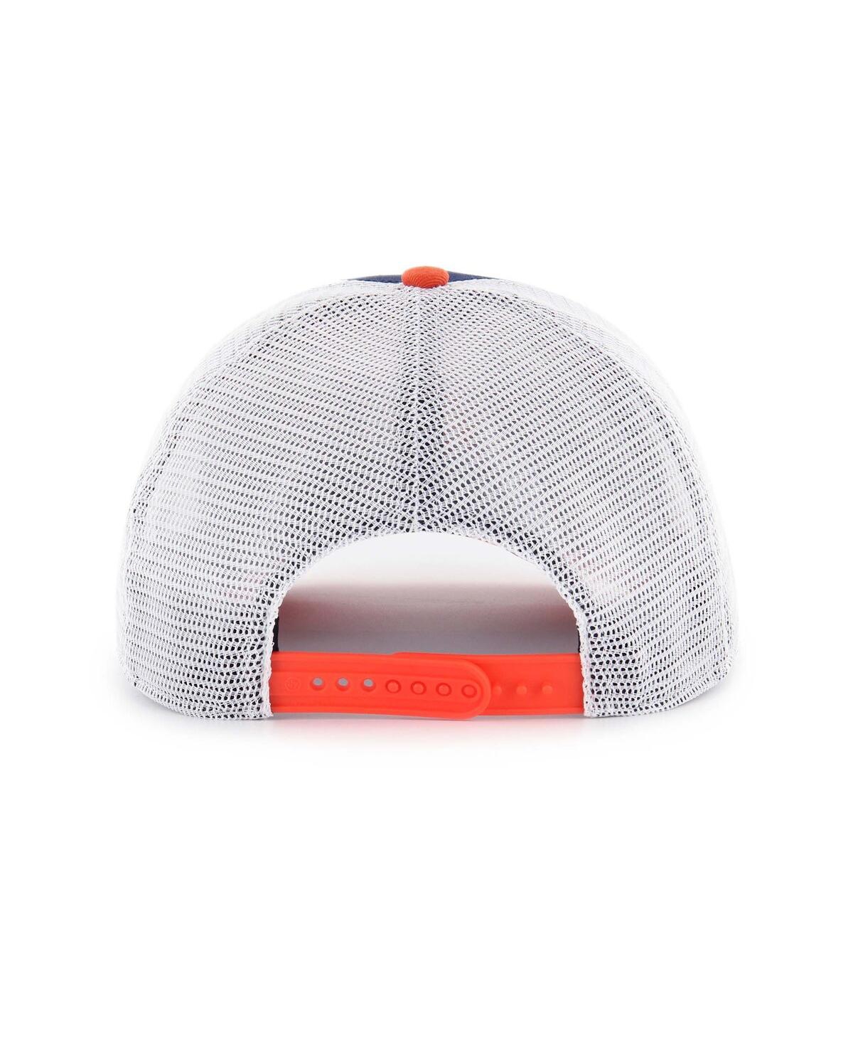 47 Brand Big Boys And Girls Navy/orange Virginia Cavaliers Super Stripe Hitch Adjustable Trucker Hat In Multi