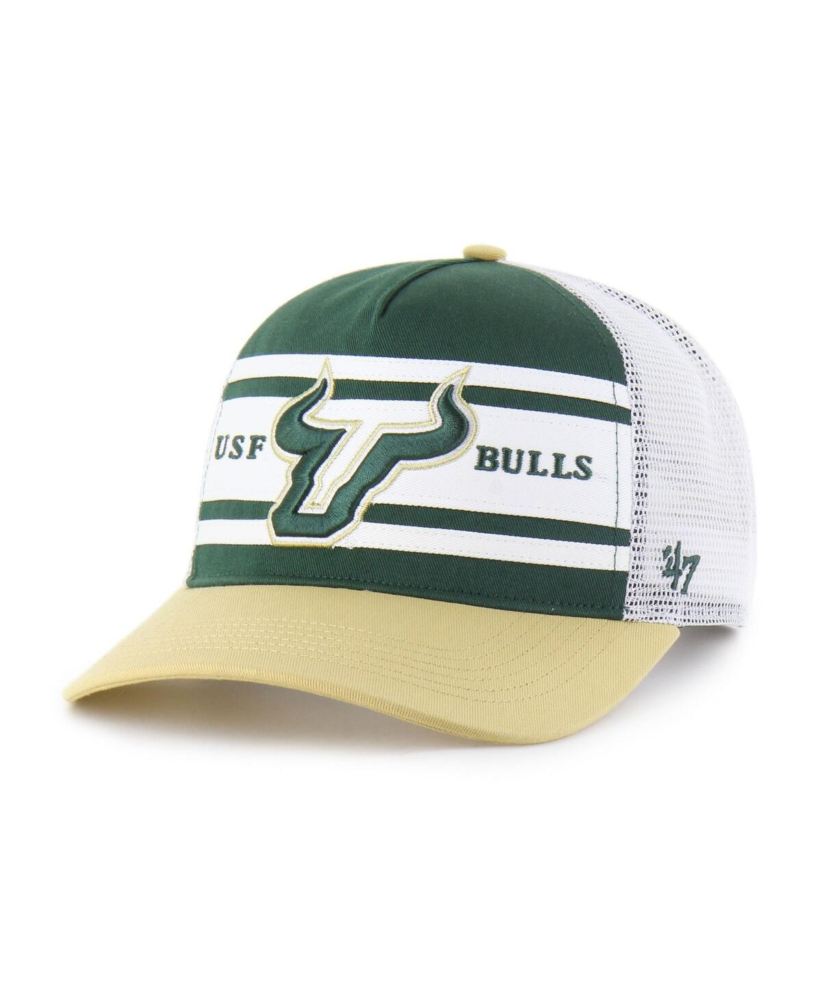 47 Brand Big Boys And Girls Green/gold South Florida Bulls Super Stripe Hitch Adjustable Trucker Hat In Multi