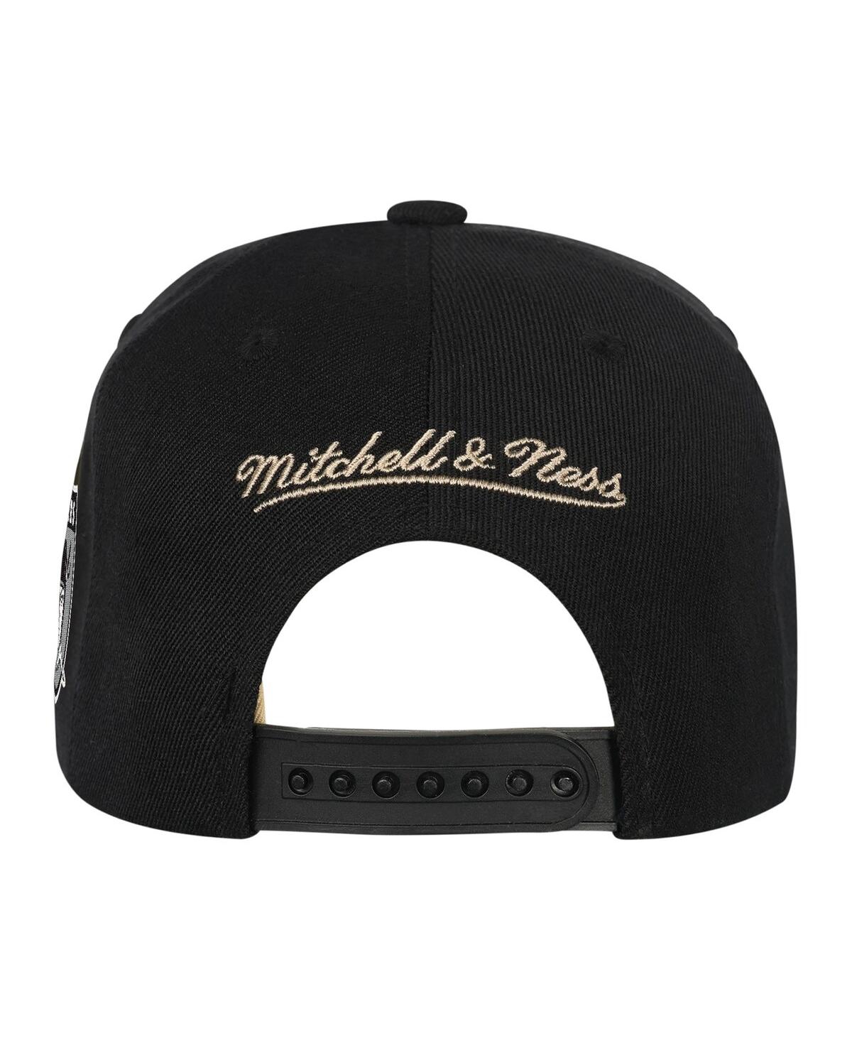 Mitchell & Ness Big Boys And Girls Black Las Vegas Raiders Cream Team Script Snapback Hat In Black