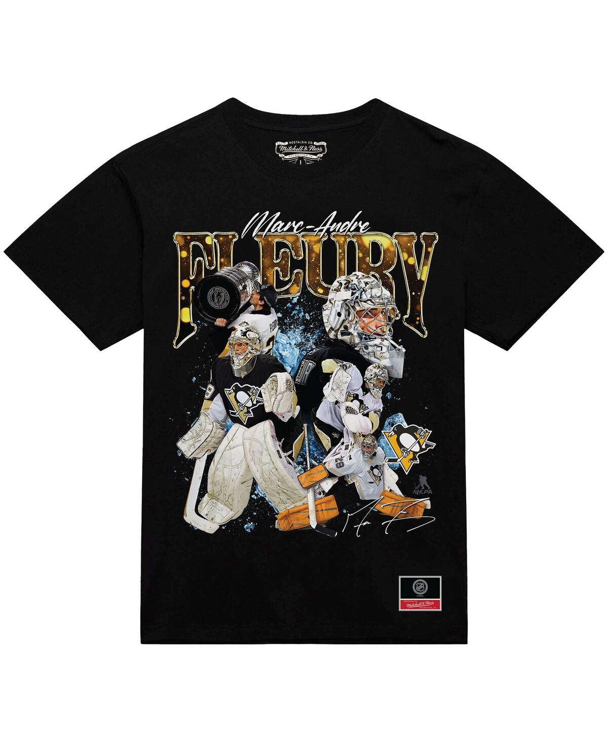 Mitchell & Ness Men's Marc-andre Fleury Black Pittsburgh Penguins Collage T-shirt In Black