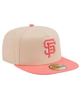 Men's Light Beige/Coral San Francisco Giants Two-Tone Color Pack A-Frame 59FIFTY Fitted Hat