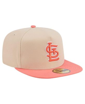 Men's Light Beige/Coral St. Louis Cardinals Two-Tone Color Pack A-Frame 59FIFTY Fitted Hat