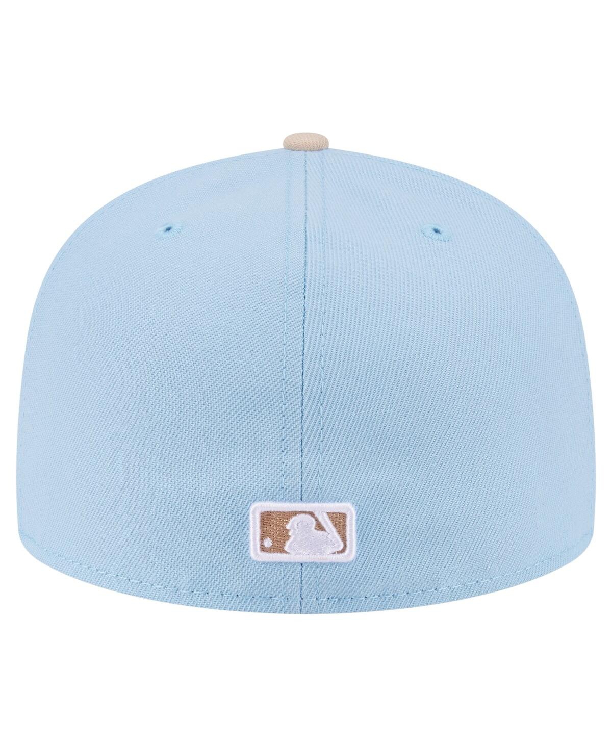 New Era Men's Light Blue/cream Chicago White Sox Two-tone Color Pack A-frame 59fifty Fitted Hat In Blue