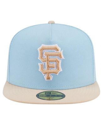 Men's Light Blue/Cream San Francisco Giants Two-Tone Color Pack A-Frame 59FIFTY Fitted Hat