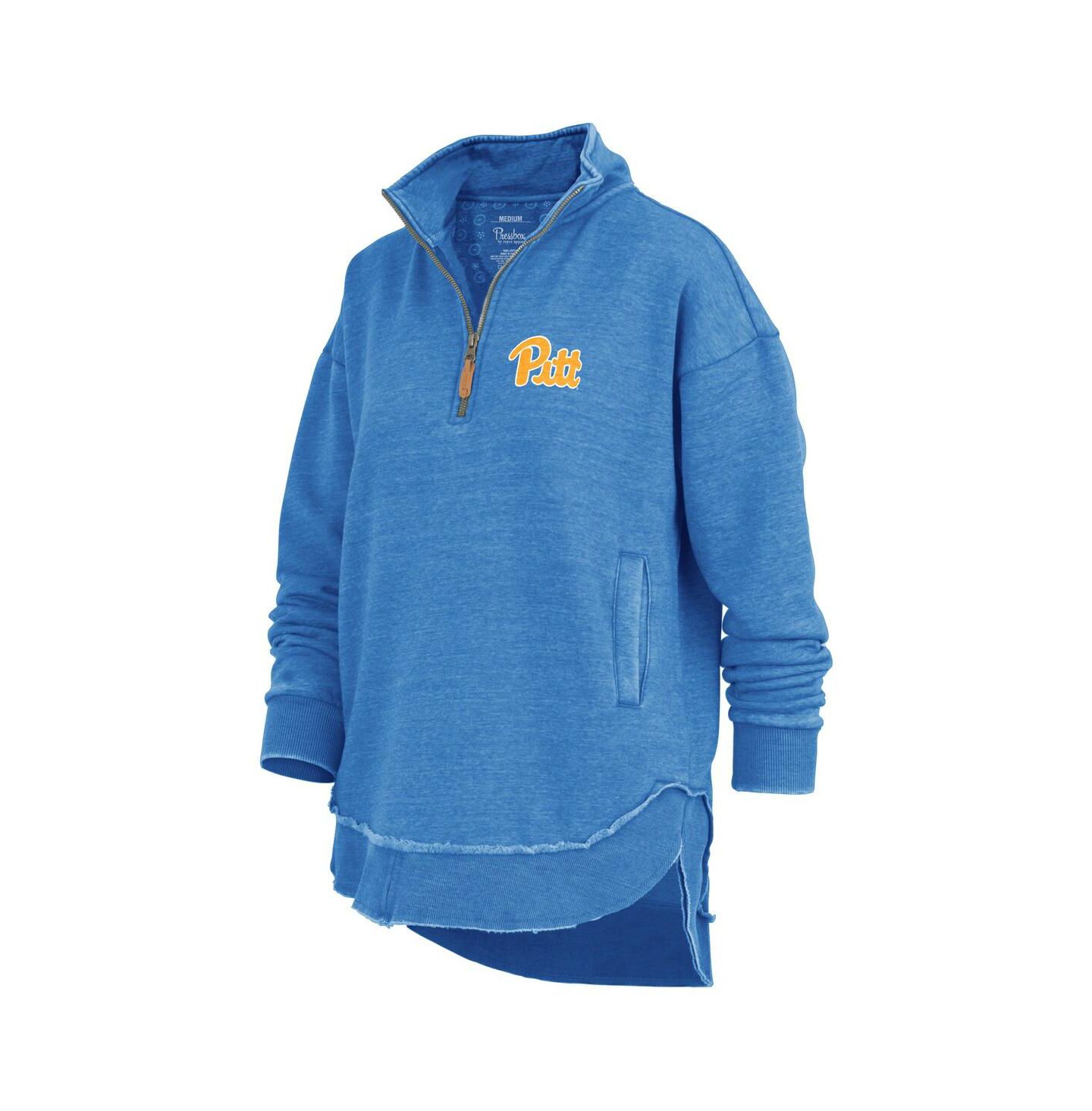 Женский свитшот Pressbox Royal Pitt Panthers Northfork Sojourn Poncho Quarter-Zip — фото 3