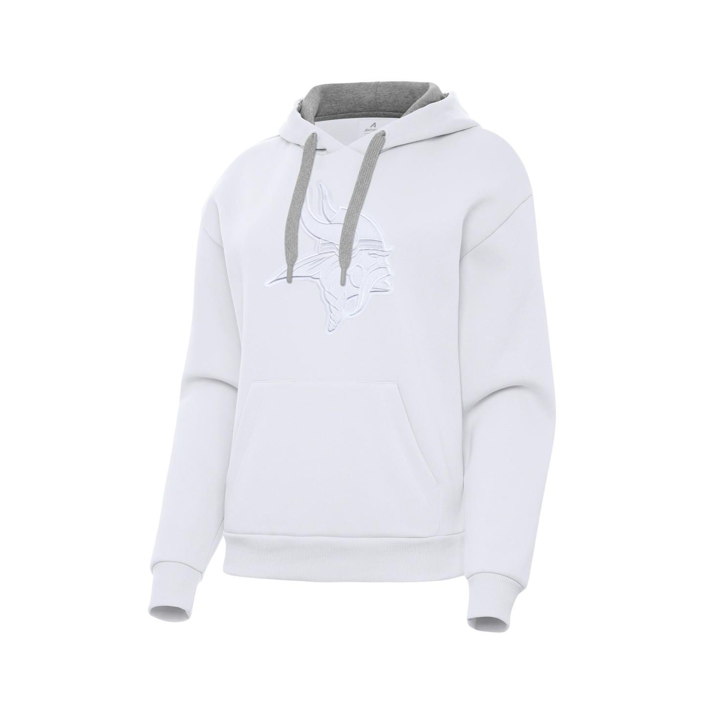 Женское худи Antigua White Minnesota Vikings Victory Pullover — фото 3
