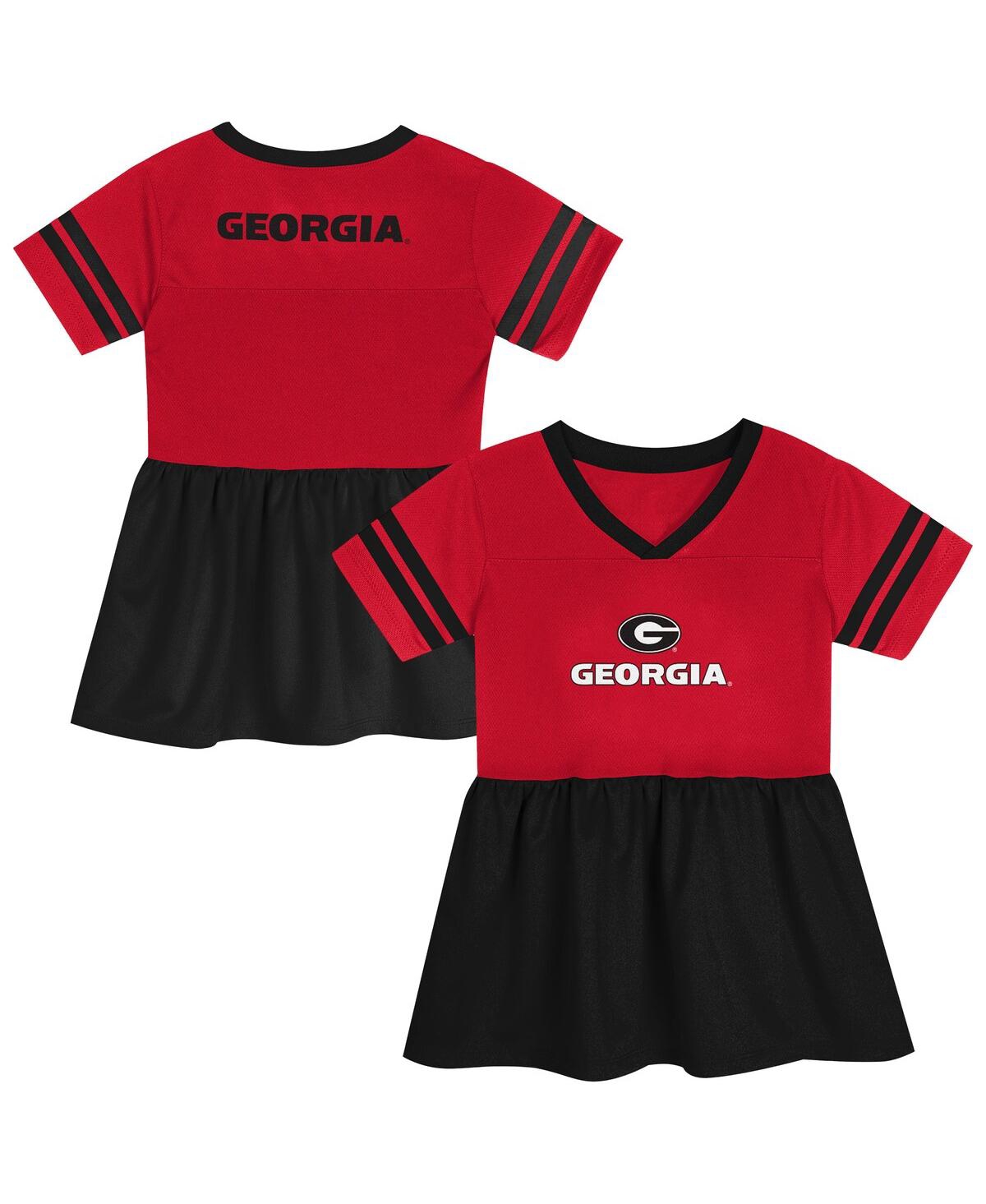 Outerstuff Toddler Red/black Georgia Bulldogs Stadium Lights Fashion Jersey Dress In Red