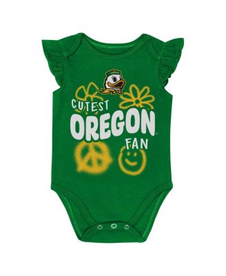 Baby Boys and Girls 2-Piece Green/Yellow Oregon Ducks Little Sunshine Bodysuit Set