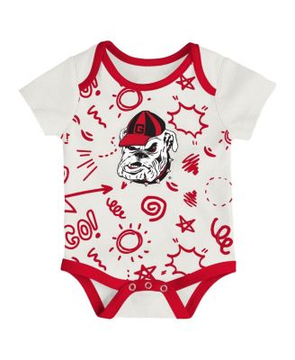 Baby Boys and Girls Georgia Bulldogs All Day Play 3-Piece Bodysuit Set