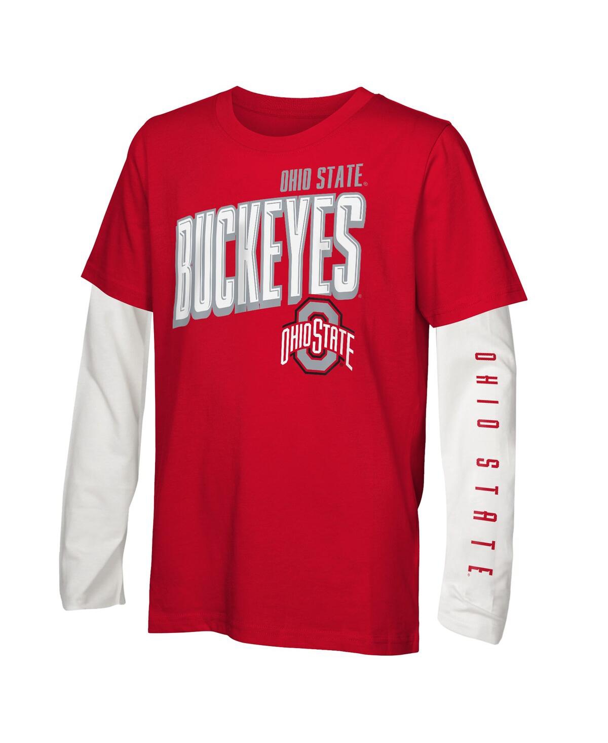 Outerstuff Big Boys And Girls Ohio State Buckeyes In The Mix T-shirt Combo Set In Multi