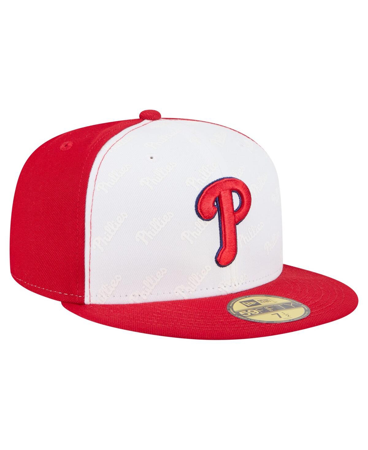 New Era Men's White/red Philadelphia Phillies Repeat 59fifty Fitted Hat In Multi