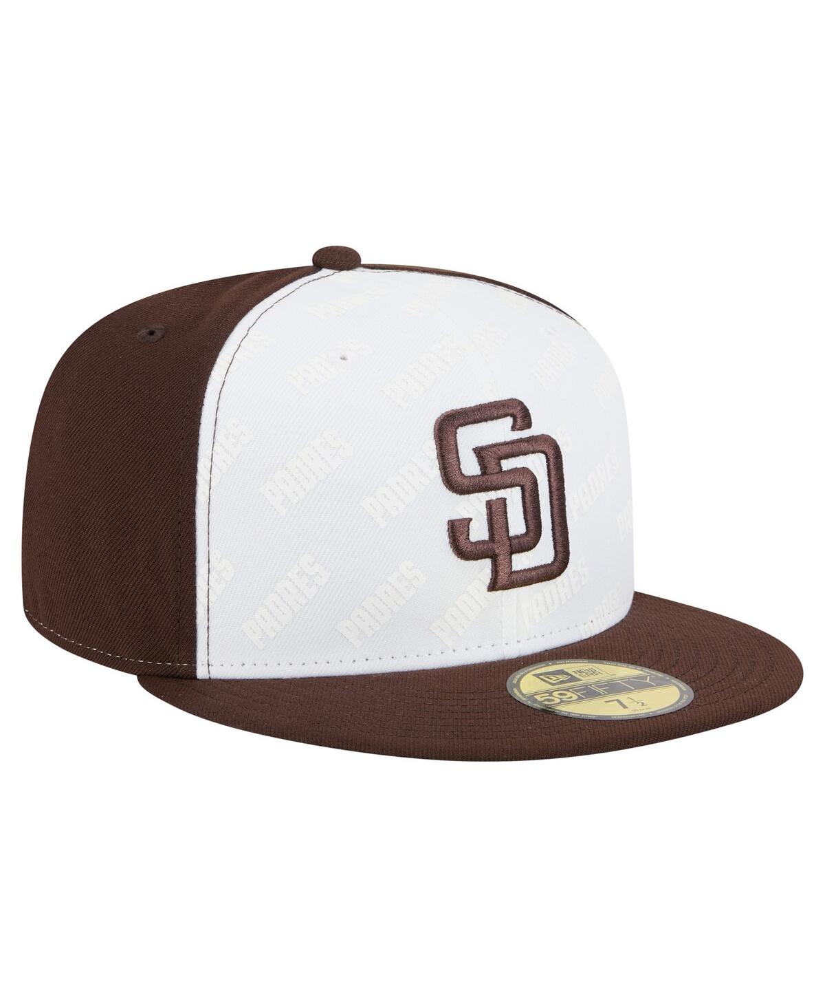 New Era Men's White/brown San Diego Padres Repeat 59fifty Fitted Hat In Multi