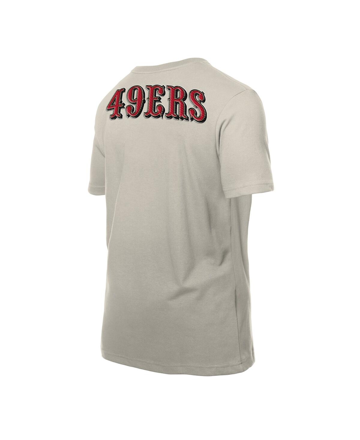 New Era Men's Light Beige San Francisco 49ers Multi Patch T-shirt In Neutral