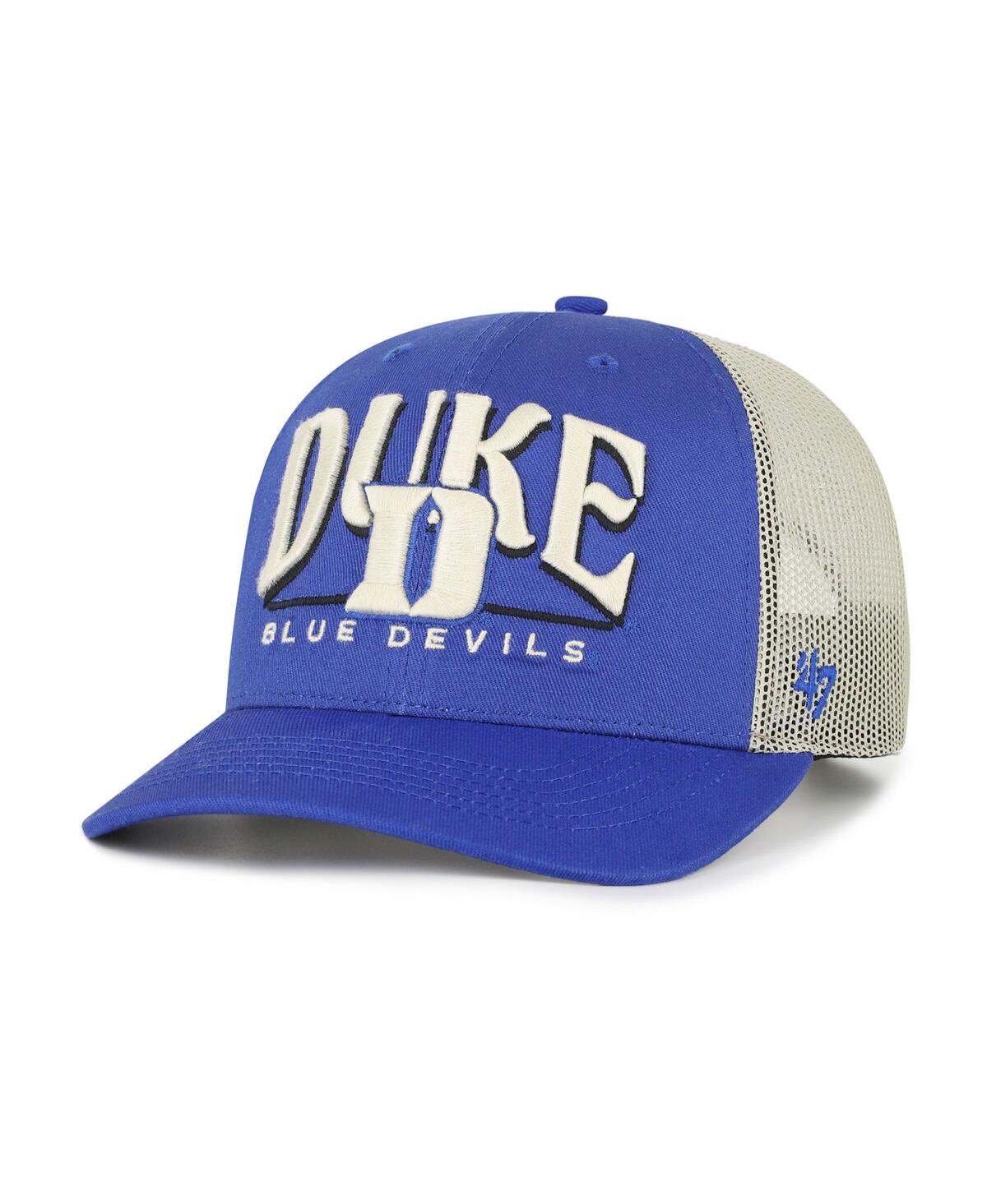 47 Brand Men's Royal Duke Blue Devils Arid Adjustable Trucker Hat In Blue