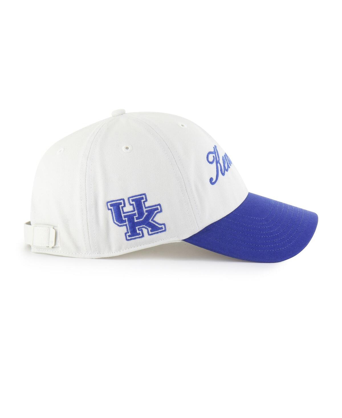 47 Brand Men's White Kentucky Wildcats Contemporary Basics Foundation Clean Up Adjustable Hat In White