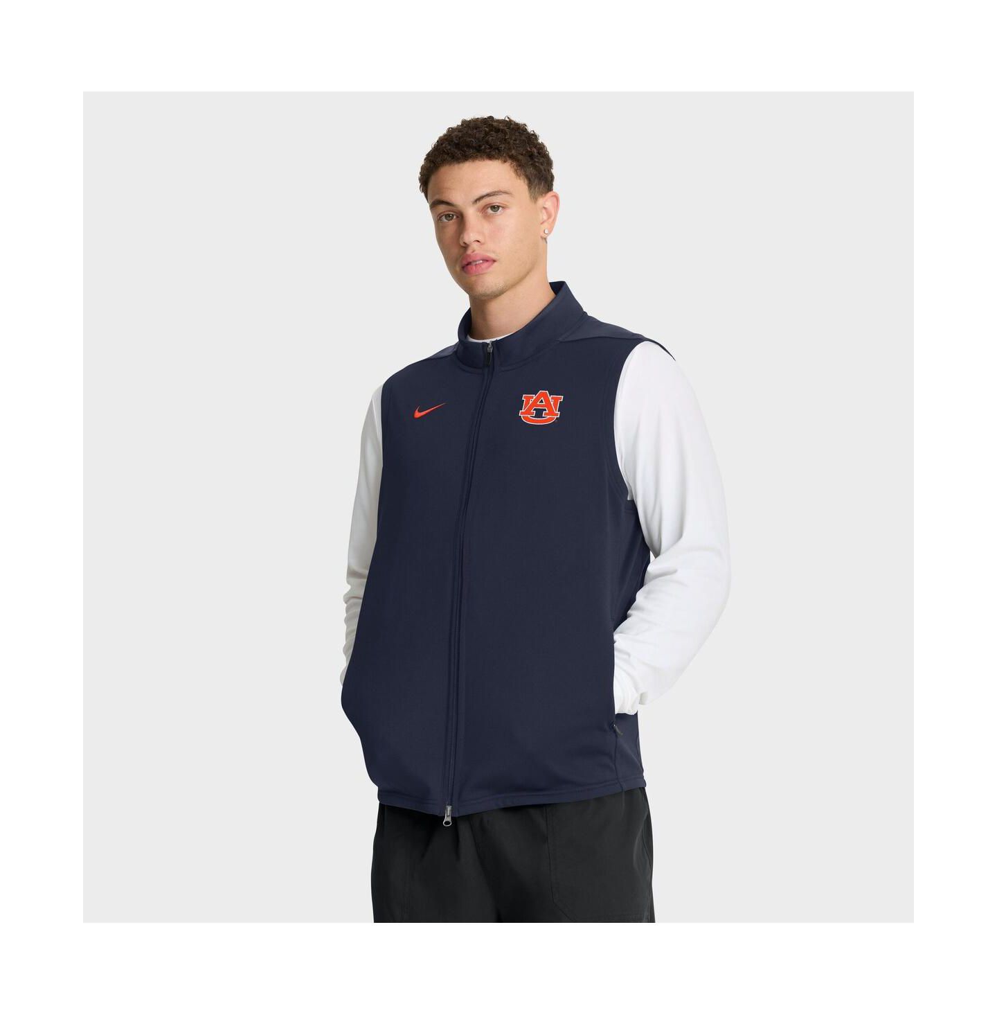 Мужской жилет Nike Navy Auburn Tigers Primetime Victory Full Zip Vest — фото 1