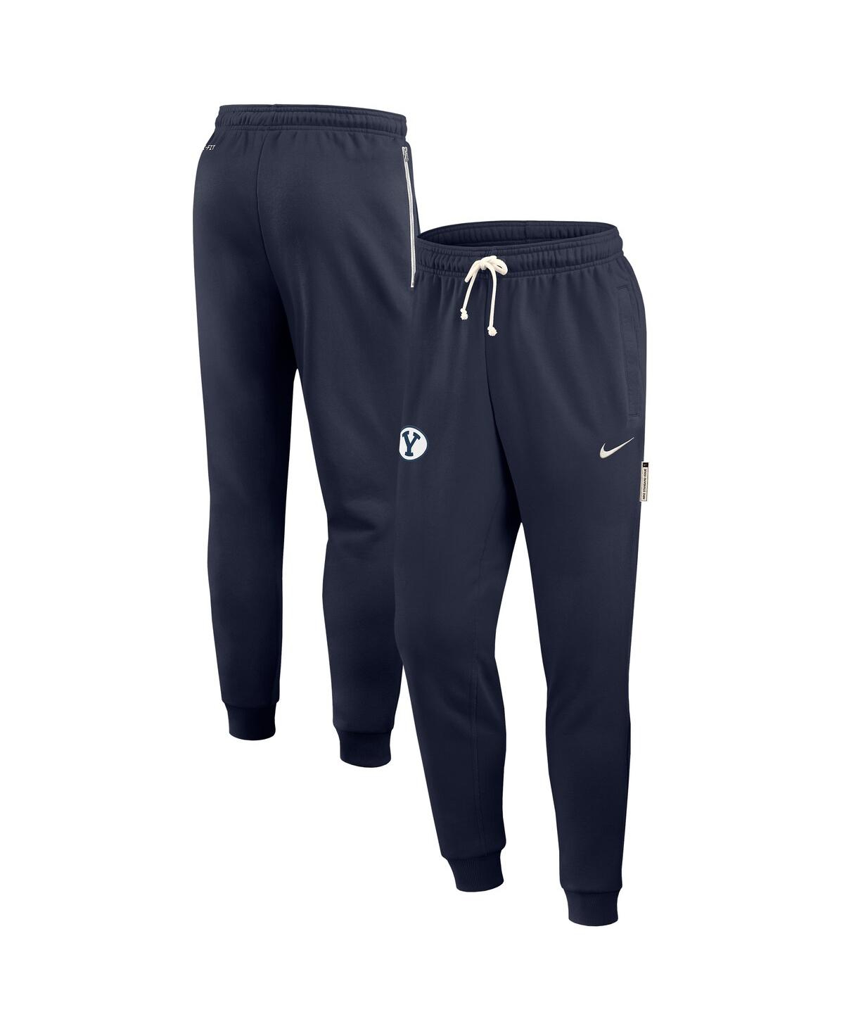Nike Men's Navy Byu Cougars 2025 Sideline Performance Taper Pants In Blue