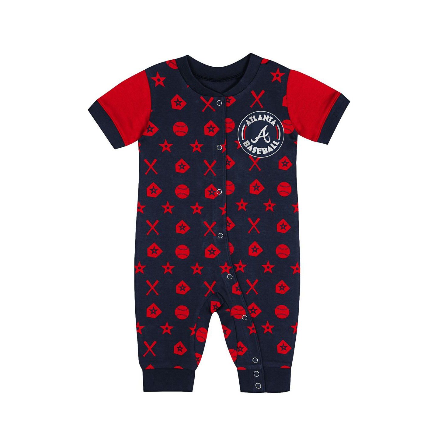 Комбинезон Outerstuff Navy Atlanta Braves Hard 90 Coveralls для мальчиков-малышей — фото 2