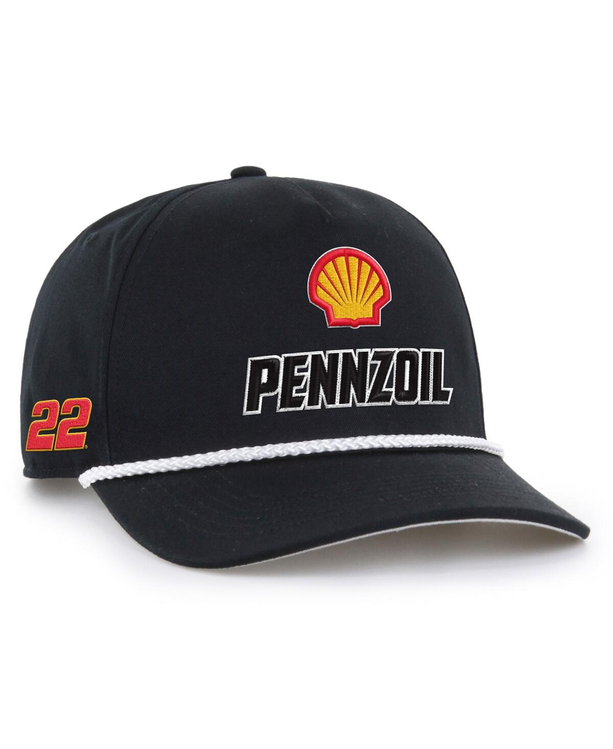 47 Brand Men's Black Joey Logano Hitch Rope Adjustable Hat In Black
