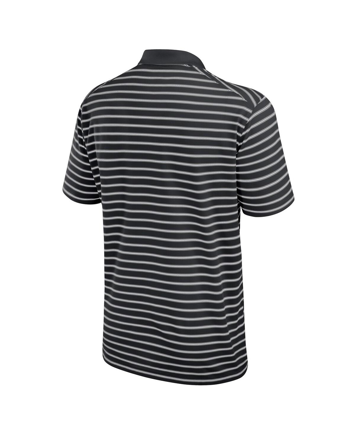 Nike Men's Black Vanderbilt Commodores Victory Stripe Performance Polo Shirt In Black