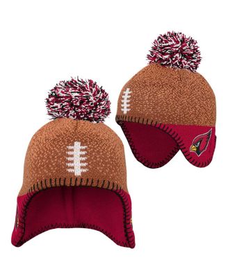 Outerstuff - Baby Boys and Girls Brown Arizona Cardinals Football Head Knit with Pom Hat