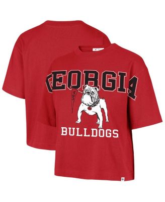 '47 Brand - Women's Red Georgia Bulldogs Outreach City Relaxed Cropped T-Shirt