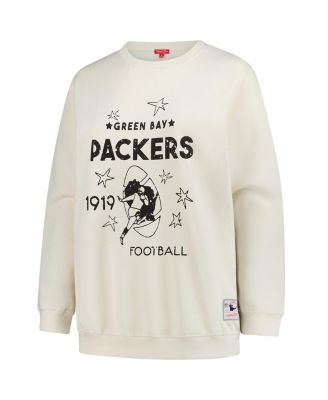 Women's Cream Green Bay Packers Plus Size Shooting Star Pullover Sweatshirt