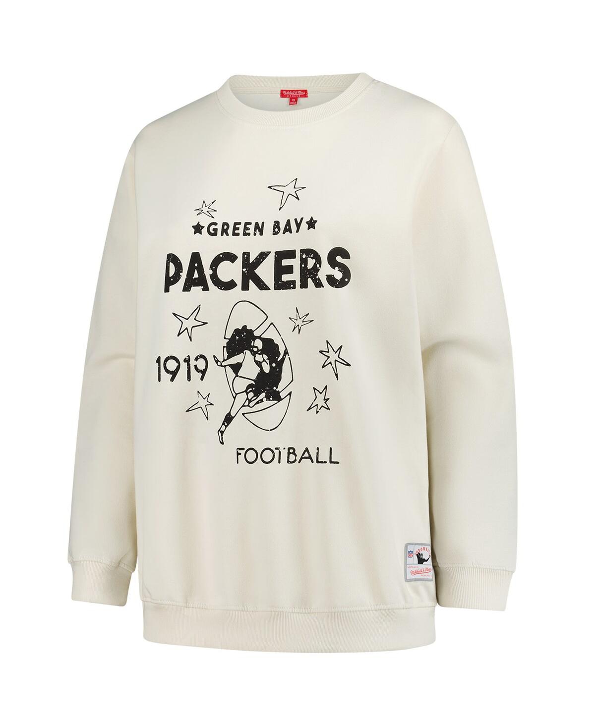 Fanatics Women's Cream Green Bay Packers Plus Size Shooting Star Pullover Sweatshirt In Neutral